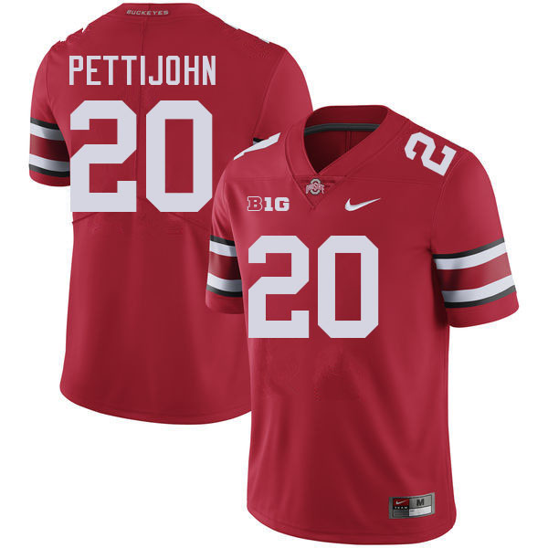 #20 Riley Pettijohn Ohio State Buckeyes Jersey College Football Uniforms-Red